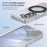 For Samsung Galaxy Z Fold5 5G Case Magnetic Kickstand Clear PC Phone Cover with HD Screen Film - Black - 6