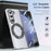 For Samsung Galaxy Z Fold5 5G Case Magnetic Kickstand Clear PC Phone Cover with HD Screen Film - Black - 7