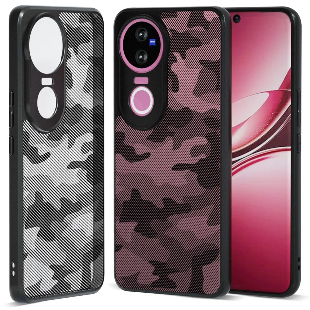 IBMRS For vivo V50 5G Case Soft TPU Frame Hard PC Back Anti-Fall Phone Cover - Artistic Camouflage - 1