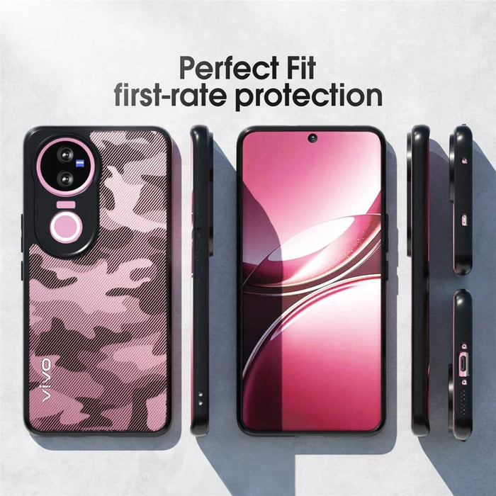 IBMRS For vivo V50 5G Case Soft TPU Frame Hard PC Back Anti-Fall Phone Cover - Artistic Camouflage - 4