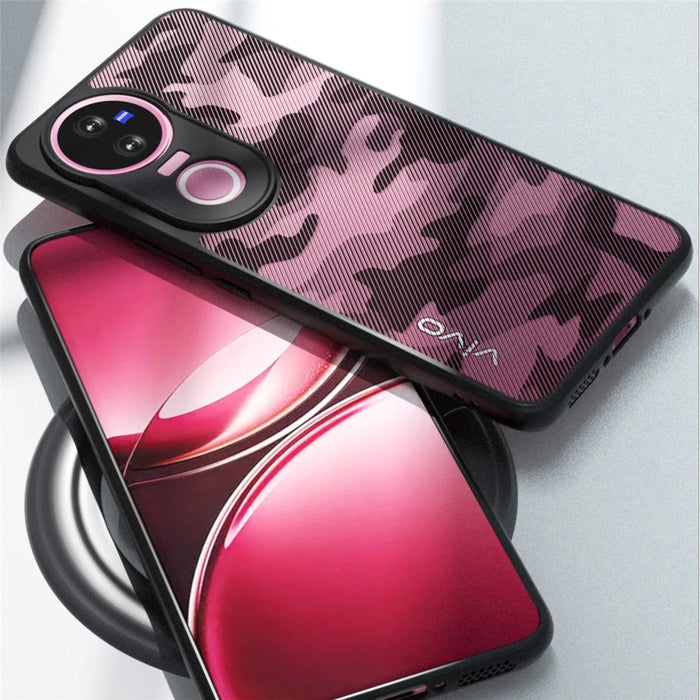 IBMRS For vivo V50 5G Case Soft TPU Frame Hard PC Back Anti-Fall Phone Cover - Artistic Camouflage - 5