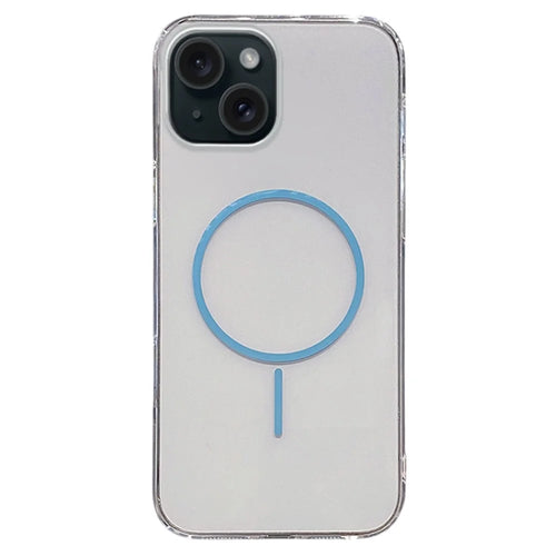 For iPhone 14 / 13 Case Compatible with MagSafe Clear Slim PC Phone Back Cover - Transparent Blue - 1