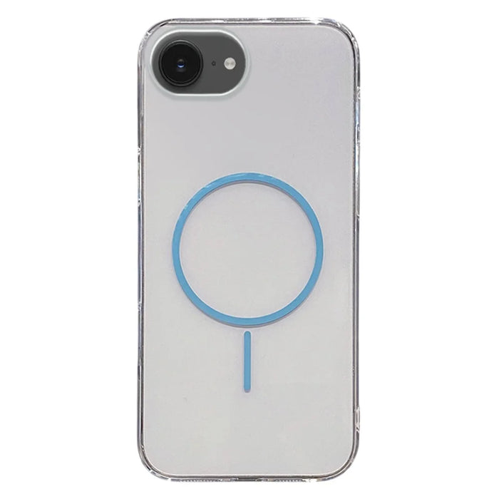 For iPhone 17e / 16e Case Compatible with MagSafe Clear Slim PC Phone Back Cover - Transparent Blue - 1