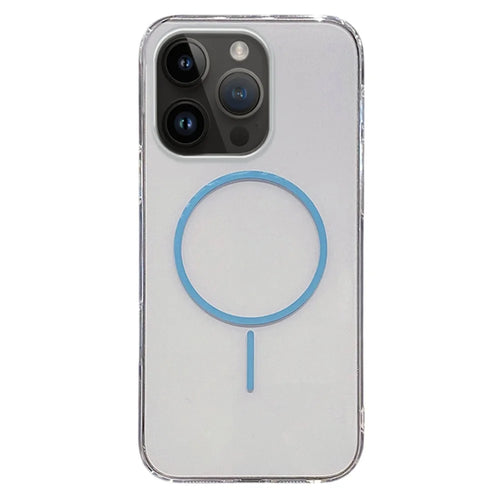 For iPhone 14 Pro Case Compatible with MagSafe Clear Slim PC Phone Back Cover - Transparent Blue - 1