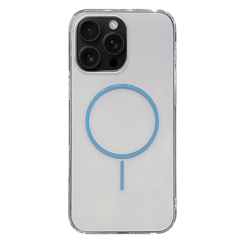 For iPhone 16 Pro Max Case Compatible with MagSafe Clear Slim PC Phone Back Cover - Transparent Blue - 1