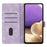 For Samsung Galaxy S25+ Case Wallet Stand Imprinted Triangle Pattern Leather Phone Flip Cover - Purple - 2