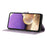For Samsung Galaxy S25+ Case Wallet Stand Imprinted Triangle Pattern Leather Phone Flip Cover - Purple - 3