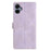 For Samsung Galaxy A06 4G Case Wallet Stand Imprinted Triangle Pattern Leather Phone Flip Cover - Purple - 7