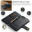 DG.MING for iPhone 17e / 16e Case Detachable Split Leather Phone Cover - Black - 3