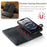 DG.MING for iPhone 17e / 16e Case Detachable Split Leather Phone Cover - Black - 4