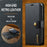 DG.MING for iPhone 17e / 16e Case Detachable Split Leather Phone Cover - Black - 6