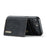 DG.MING M1 Series for iPhone 17e / 16e Case Kickstand PU Phone Cover with Detachable Wallet - Black - 3