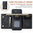 DG.MING M1 Series for iPhone 17e / 16e Case Kickstand PU Phone Cover with Detachable Wallet - Black - 6