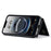 DG.MING M2 Series for iPhone 17e / 16e Case PU + PC + TPU Phone Cover Detachable Wallet - Black - 4