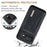DG.MING M2 Series for Google Pixel 9a Case PU + PC + TPU Phone Cover Detachable Wallet - Black - 7
