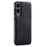 DG.MING For Samsung Galaxy S25 Edge Case PU Leather Covered PC + TPU Hybrid Phone Shell - Black - 2