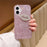 For iPhone 16 Plus Case Full Rhinestone Lip Decor TPU + PC Phone Back Cover - Pink - 1
