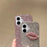 For iPhone 16 Plus Case Full Rhinestone Lip Decor TPU + PC Phone Back Cover - Pink - 4