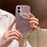 For iPhone 16 Case with Strap Full Rhinestone Lip Decor TPU + PC Phone Back Cover - Pink - 3