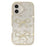 For iPhone 16 Case Two Bow Epoxy Design TPU + PC Phone Back Cover Rhinestone Decor - Beige - 1