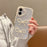 For iPhone 16 Case Two Bow Epoxy Design TPU + PC Phone Back Cover Rhinestone Decor - Beige - 2