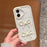 For iPhone 16 Case Two Bow Epoxy Design TPU + PC Phone Back Cover Rhinestone Decor - Beige - 3