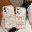 For iPhone 16 Case Two Bow Epoxy Design TPU + PC Phone Back Cover Rhinestone Decor - Beige - 5