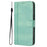 For iPhone 16 Pro Max Cases Wallet Stand Retro Texture Leather Phone Cover with Lanyard - Mint Green - 5