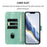 For iPhone 16 Pro Max Cases Wallet Stand Retro Texture Leather Phone Cover with Lanyard - Mint Green - 7