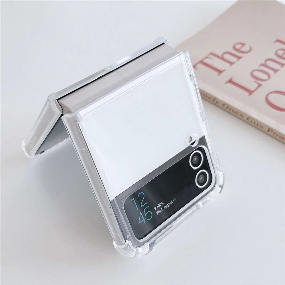 For Samsung Galaxy Z Flip4 5G Magnetic Case Anti-fall Phone Case, Soft TPU + Transparent PC Back Protective Cell Phone Cover - 3