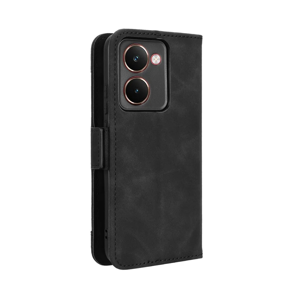 For Realme P3 Ultra 5G Leather Case Phone Wallet Cover with Multiple Card Slots - Black - 7