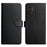 For Samsung Galaxy XCover7 Pro Case Genuine Cow Leather Phone Cover Nappa Texture - Black - 1