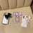 For iPhone 16 Plus Case Glitter Epoxy Design TPU + PC Phone Back Cover with Bow Strap, Rhinestone Decor - Purple - 5