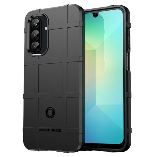 For Samsung Galaxy A26 5G Case Grid Design Soft TPU Scratch-Proof Phone Cover - Black - 1