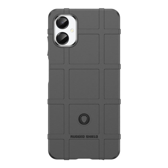 For Samsung Galaxy A06 5G Case Grid Design Soft TPU Scratch-Proof Phone Cover - Black - 7