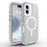 For iPhone 16 Case Compatible with MagSafe Shockproof TPU + PC Phone Back Cover - Transparent Grey - 1