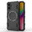 For iPhone 16 Plus Magnetic Case Butterfly Armor Hollow Heat Dissipation PC + TPU Phone Cover - Black - 3