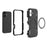For iPhone 16 Plus Magnetic Case Butterfly Armor Hollow Heat Dissipation PC + TPU Phone Cover - Black - 6