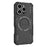 For iPhone 16 Pro Magnetic Case Butterfly Armor Hollow Heat Dissipation PC + TPU Phone Cover - Black - 2