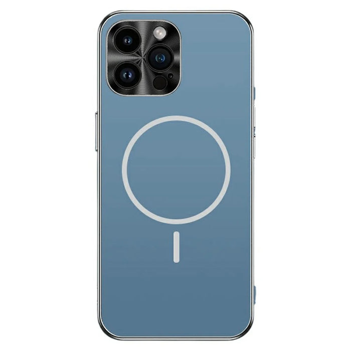 For iPhone 14 Pro Max Case Compatible with MagSafe Acrylic + TPU Airbag Protection Phone Cover - Navy Blue - 1