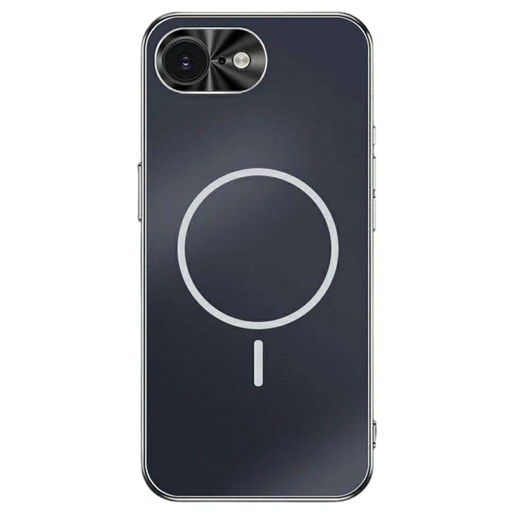 For iPhone 17e / 16e Case Compatible with MagSafe Acrylic + TPU Airbag Protection Phone Cover - Black - 1
