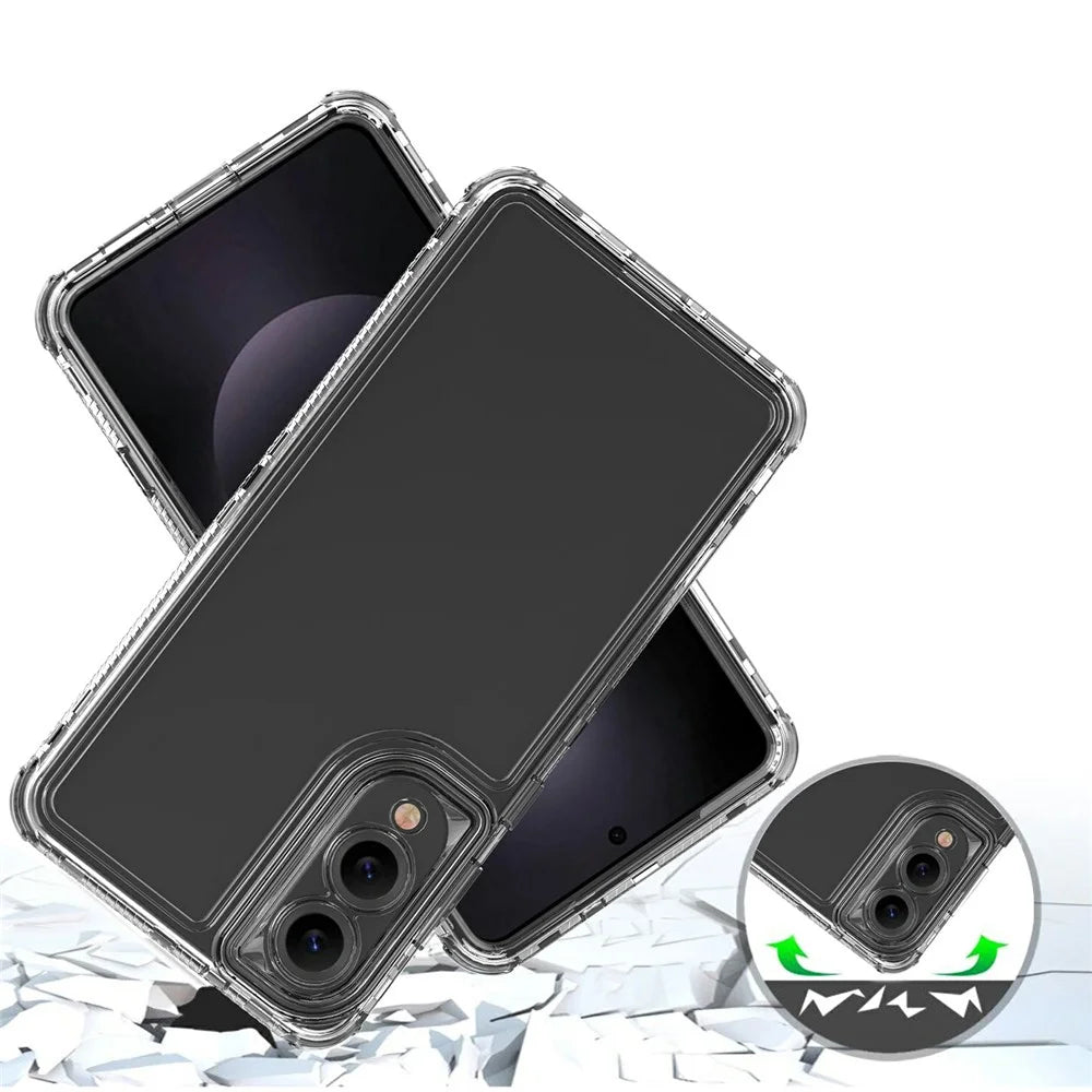 For Samsung Galaxy S25 Edge Case 3 in 1 Detachable Anti Drop Clear PC + TPU Phone Back Cover - 4