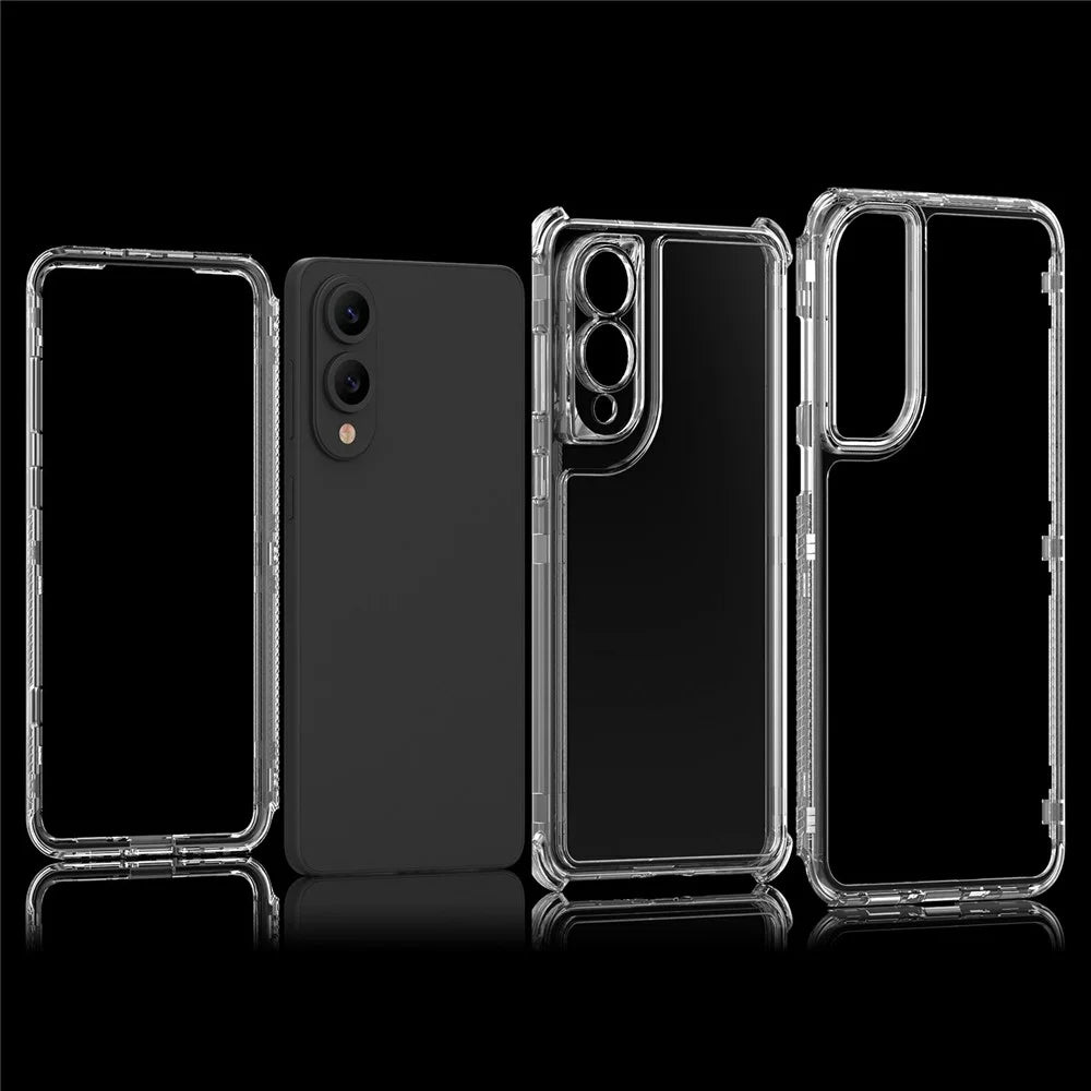 For Samsung Galaxy S25 Edge Case 3 in 1 Detachable Anti Drop Clear PC + TPU Phone Back Cover - 6