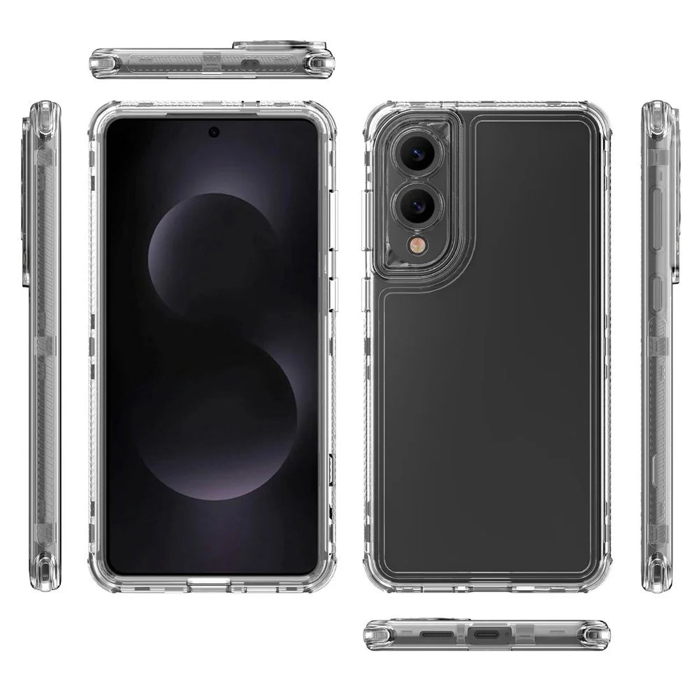 For Samsung Galaxy S25 Edge Case 3 in 1 Detachable Anti Drop Clear PC + TPU Phone Back Cover - 7