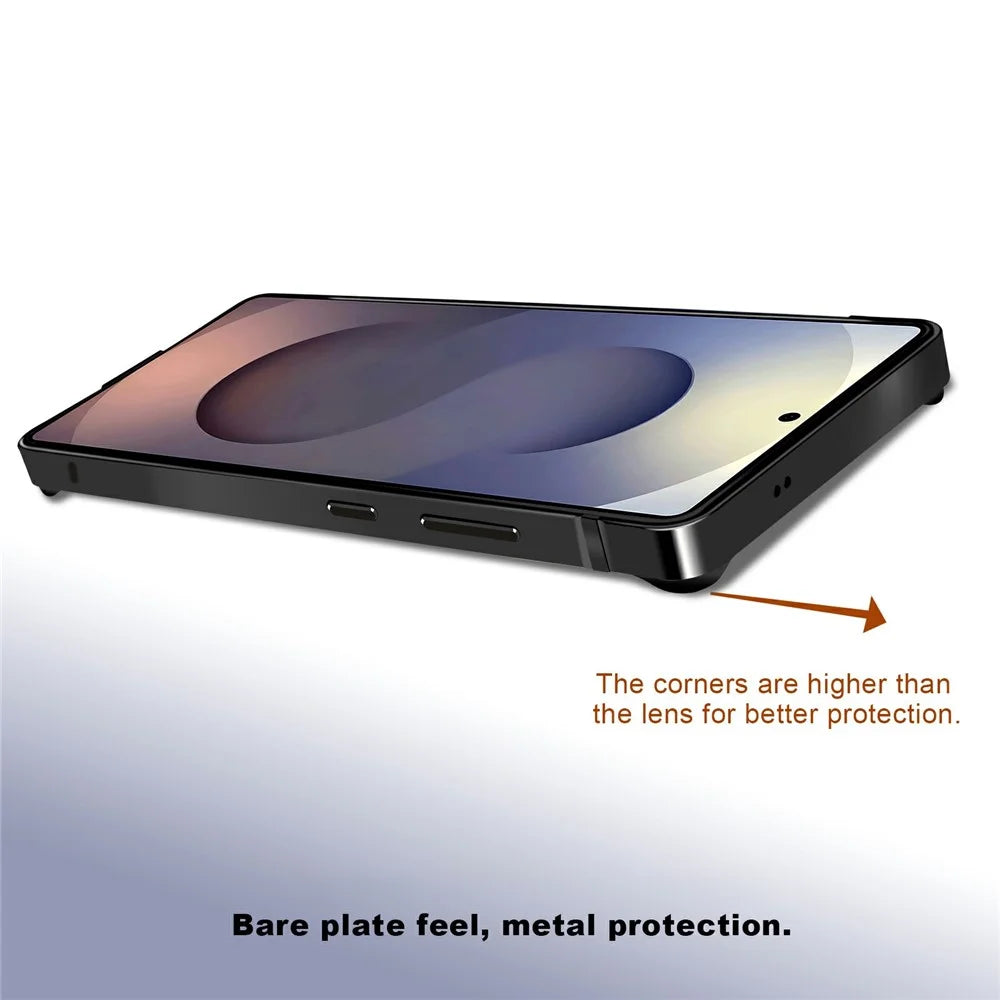 For Samsung Galaxy S25 Ultra Bumper Case TPU + Metal Frame Heat Dissipation Cover - Silver - 3