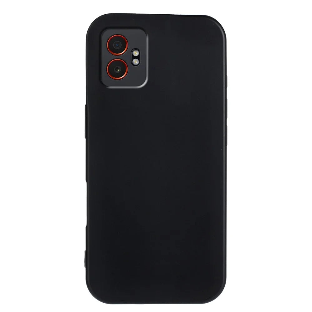 For Samsung Galaxy XCover7 Pro TPU Case Soft Matte Anti-fingerprint Phone Back Cover - Black - 6
