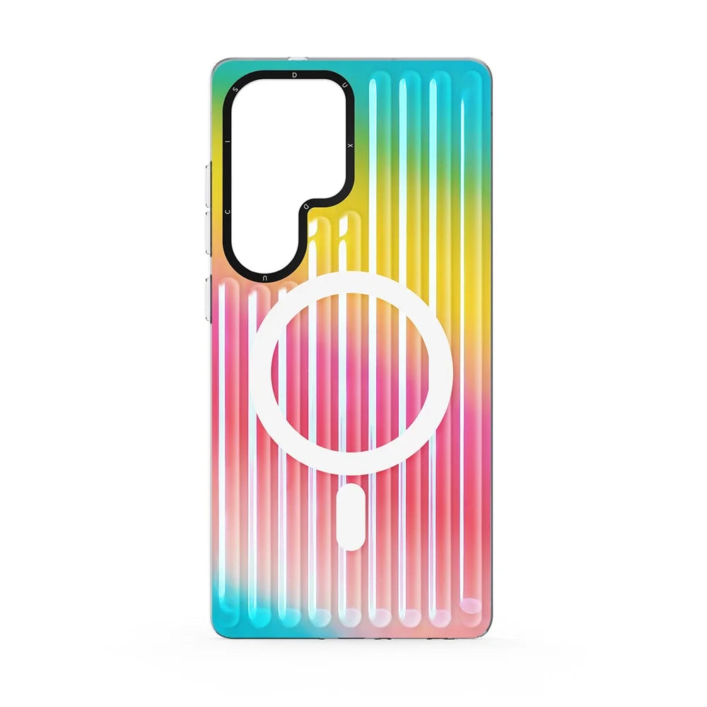 DUX DUCIS For Samsung Galaxy S25 Ultra Case  Zest Series Magnetic Case Gradient TPU + PET Phone Cover - Gradient Rainbow - 2