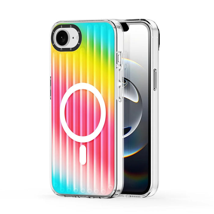 DUX DUCIS For iPhone 17e / 16e Case  Zest Series Compatible with MagSafe Gradient TPU + PET Phone Cover - Gradient Rainbow - 1
