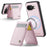 JEEHOOD For Google Pixel 9a Leather Back Cover Magnetic Case  J06 Phone Case with Card Bag RFID Blocking - Pink - 2