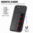 For iPhone 17e / 16e Case RFID Blocking Carbon Fiber Leather Phone Back Cover with Card Holder - Black - 3